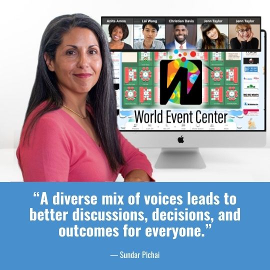 “A diverse mix of voices leads to better discussions, decisions, and outcomes for everyone.” — Sundar Pichai